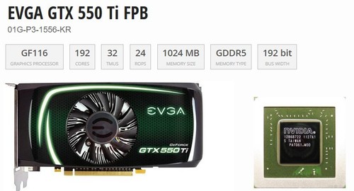 Evga nvidia geforce - 550, ti