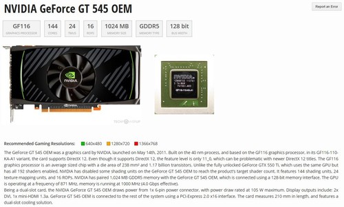 Nvidia geforce 545 1gb - geforce, gt